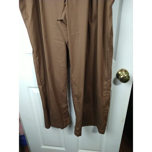 Lands End Woman 20W High Rise Poplin Crisp Chino Wide Leg Pants dress up or down - Picture 4 of 11